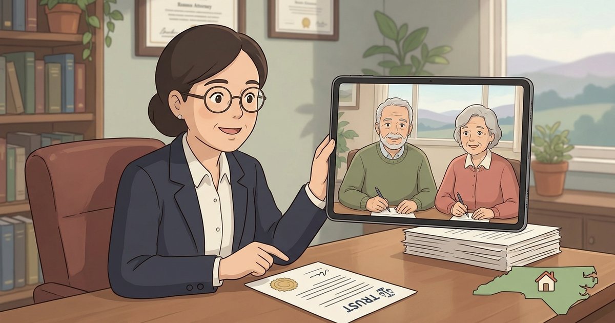 Can a deed to transfer property into a trust be handled remotely? - NC