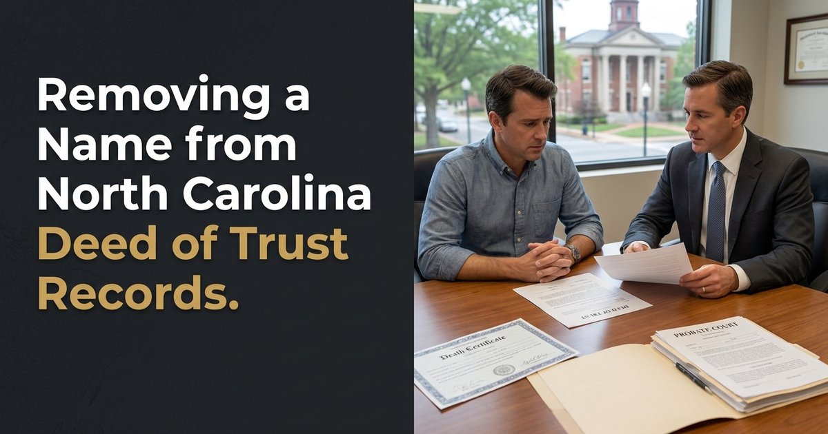 Can I be removed from the deed of trust or loan records if I’m not on the deed and don’t own the home anymore? - NC