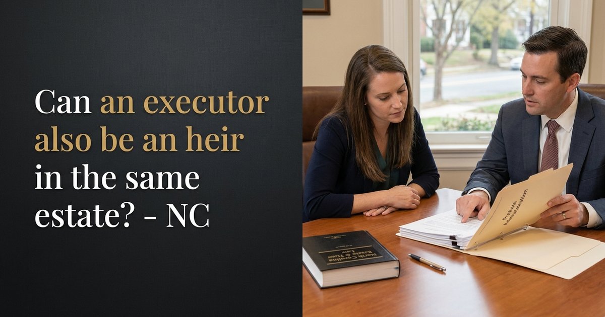 Can an executor also be an heir in the same estate? NC