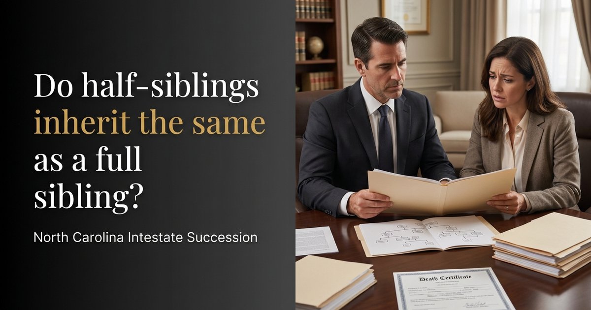 Do half-siblings inherit the same as a full sibling when someone dies without a will? - NC
