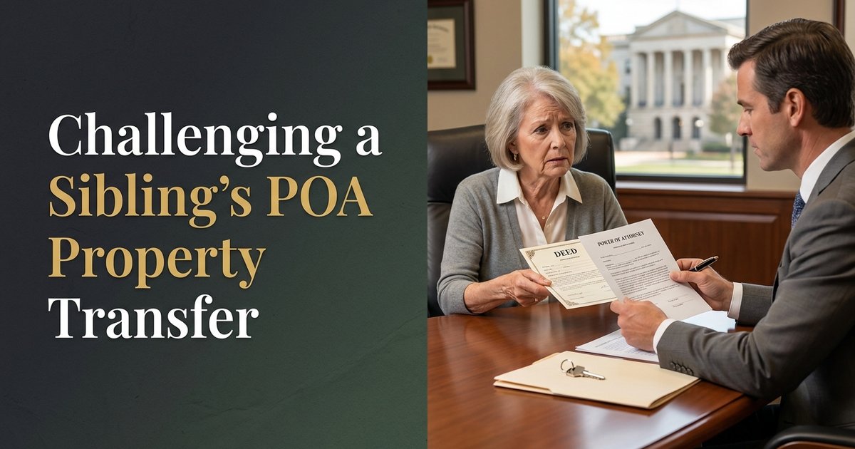 Can a property transfer made by an agent under power of attorney be challenged if it was not in the parent's best interest? - NC