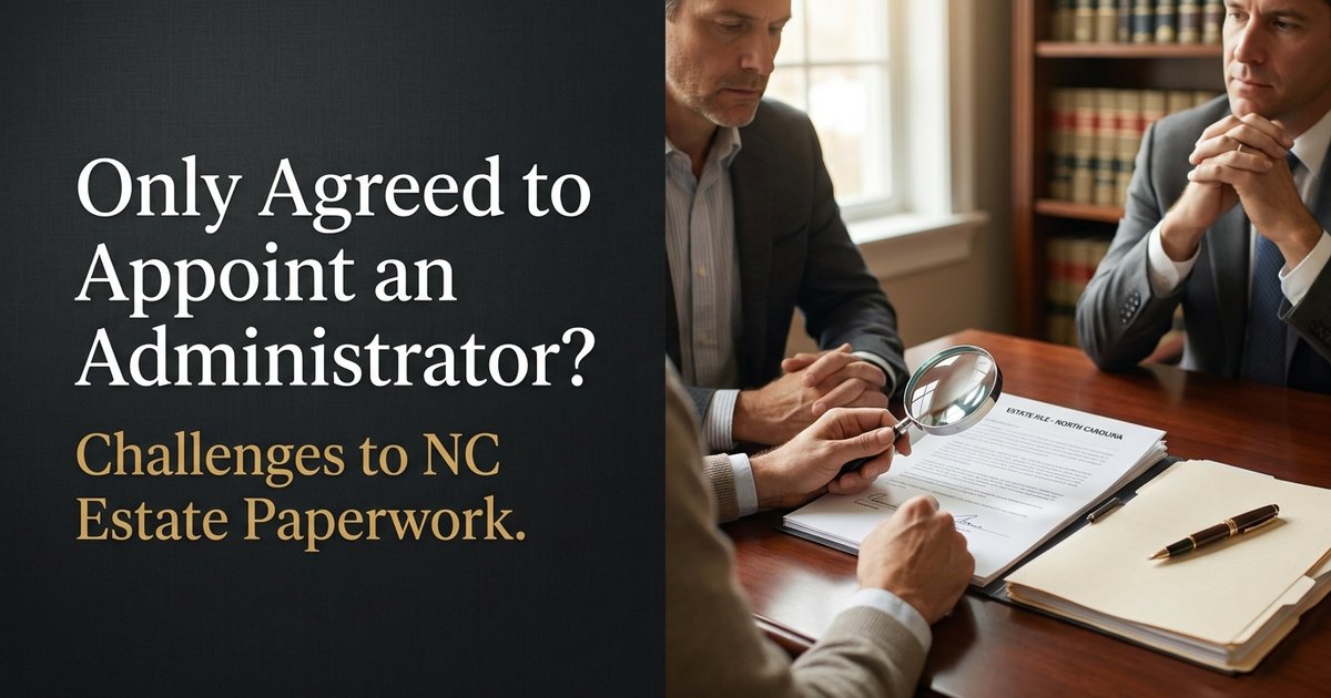 What can I do if I only agreed to appoint an administrator but other paperwork was signed in my name? - NC