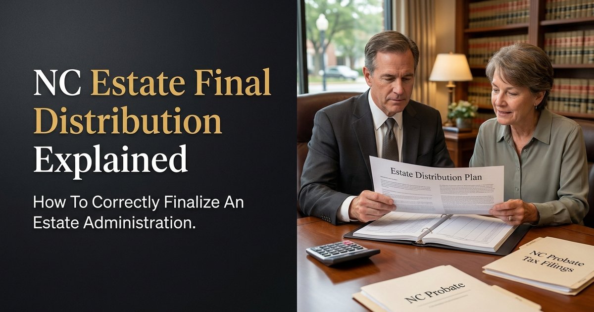 How is a final distribution supposed to be handled in an estate administration? - NC
