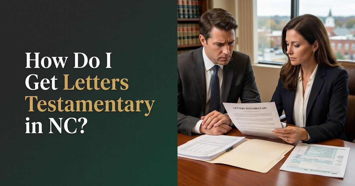 How do I get letters of testamentary so I can provide them to a tax preparer and other institutions? NC