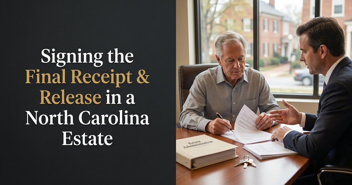 What do I need to sign before an estate can make the final distribution to heirs? - NC