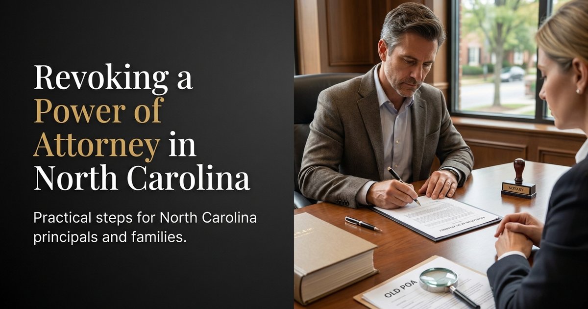 How can I revoke a power of attorney I signed for my parent? NC