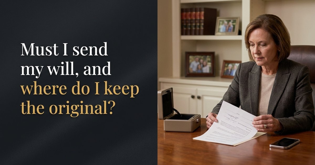 Do I need to provide the law firm a copy of my signed will, and how should I store the original? NC