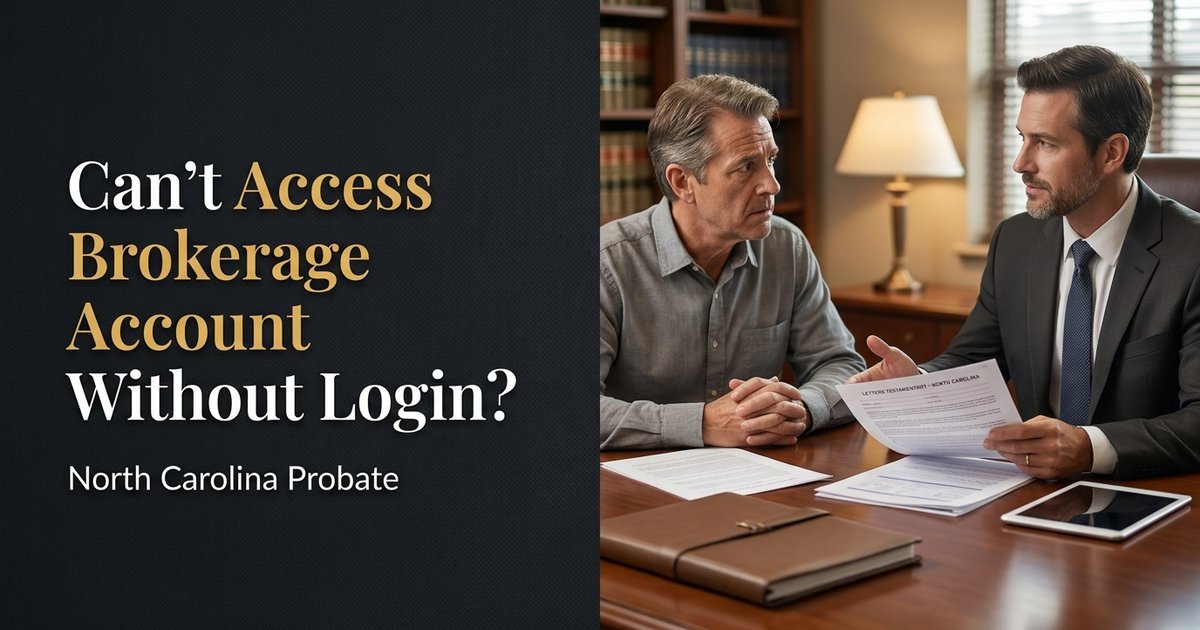What happens if a brokerage company won’t provide statements or tax forms because we don’t have the deceased person’s login credentials? NC