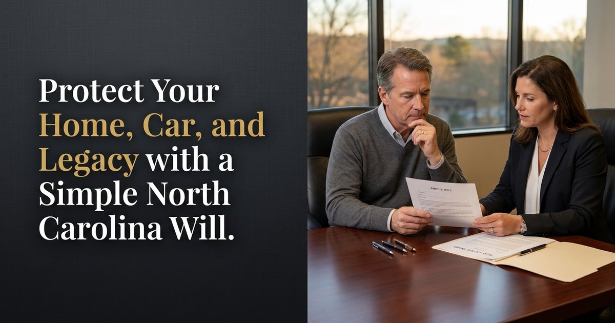 How do I get a simple will drafted if I mainly own a home and a vehicle and don’t have much in the bank? NC