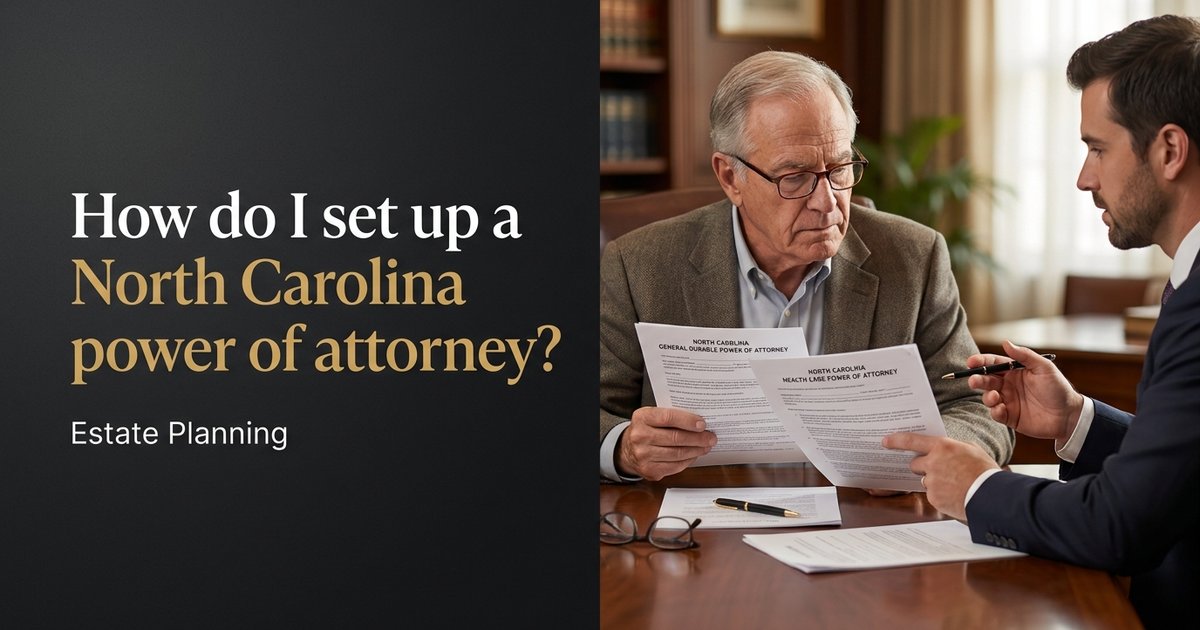 How do I set up a power of attorney as part of an estate plan? NC