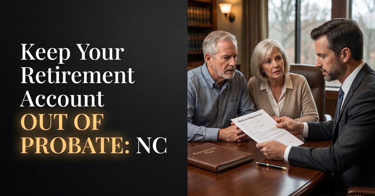 How can I make sure my family does not have to go through probate for my retirement account? NC