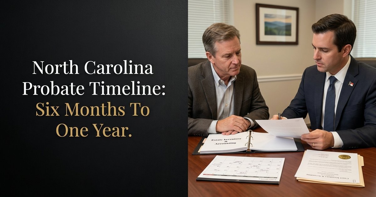 How long does the probate process usually take from start to finish? NC