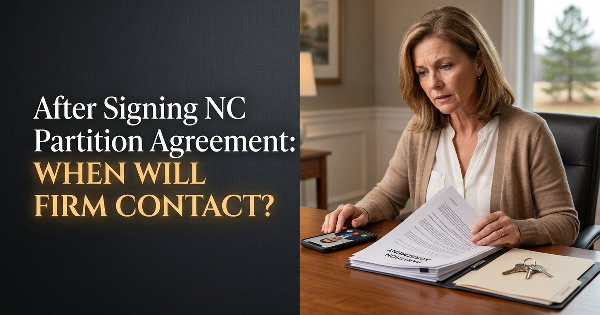 How long does it usually take for the attorney and paralegal team to reach out after I sign? NC