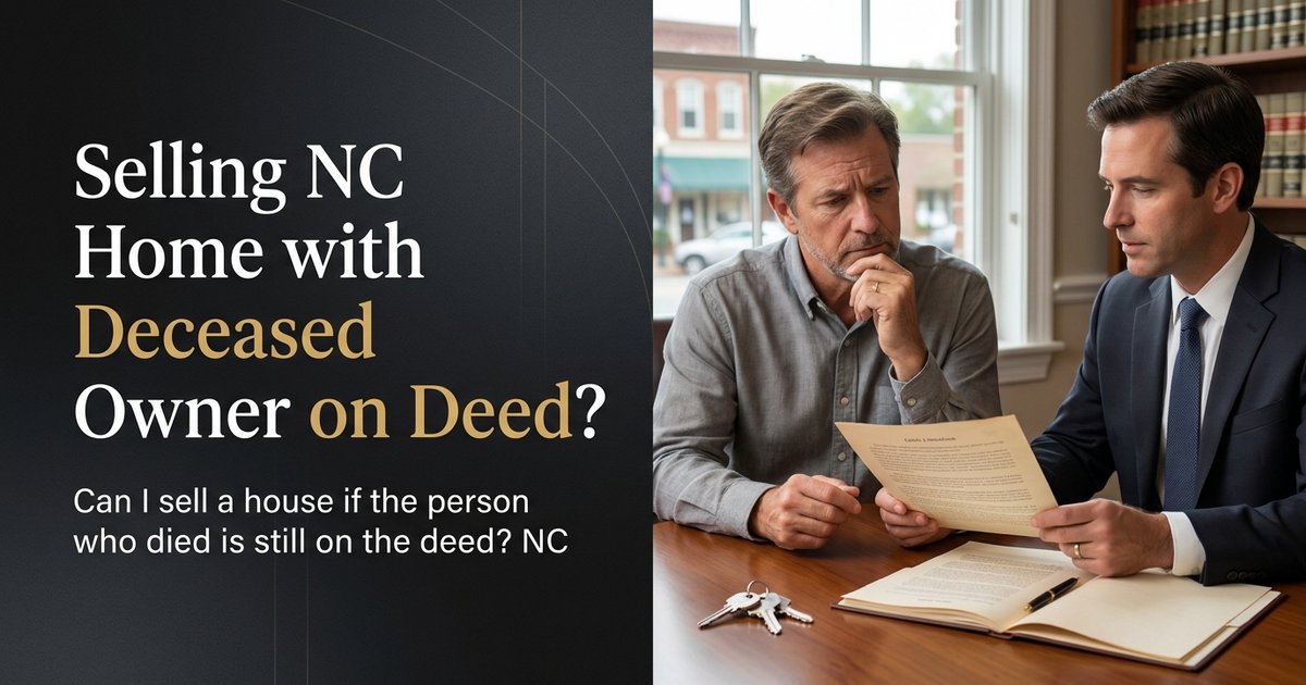 Can I sell a house if the person who died is still on the deed? NC