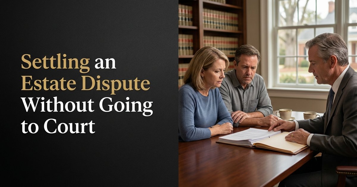 What options are there to settle an estate dispute without going to court? NC