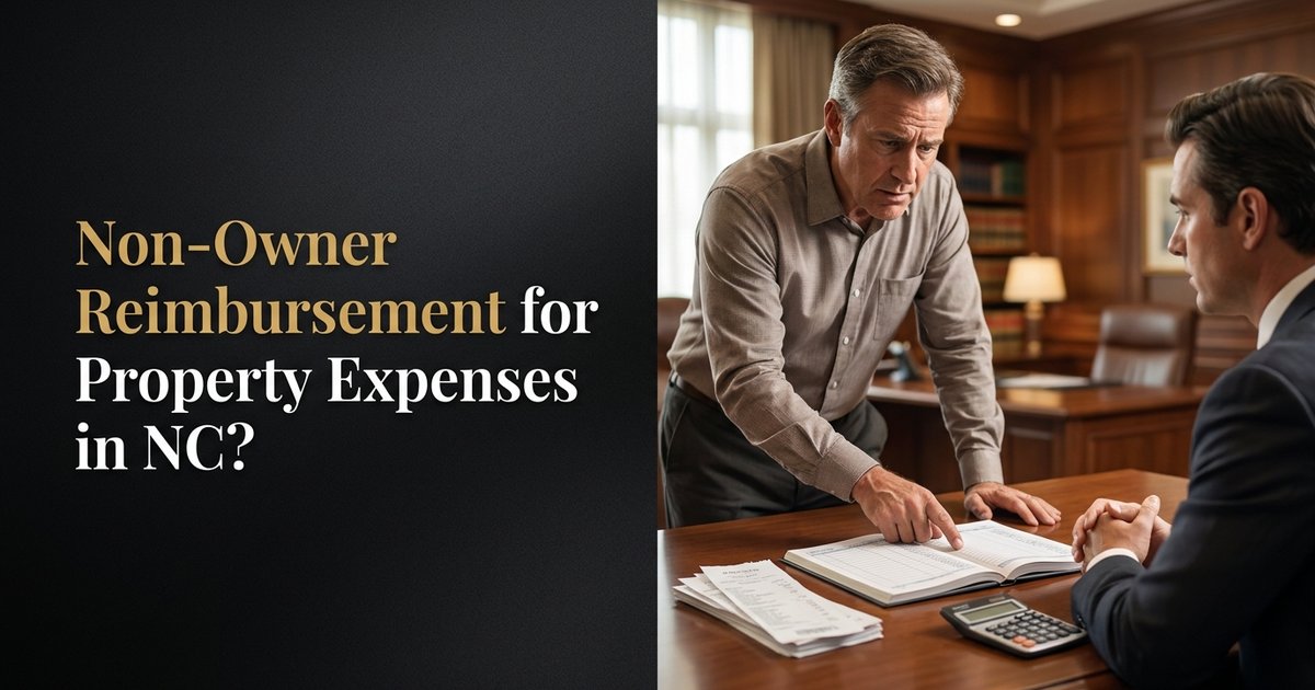 Can a relative who lives in the house but is not on the title ask to be reimbursed for money spent on the property? NC
