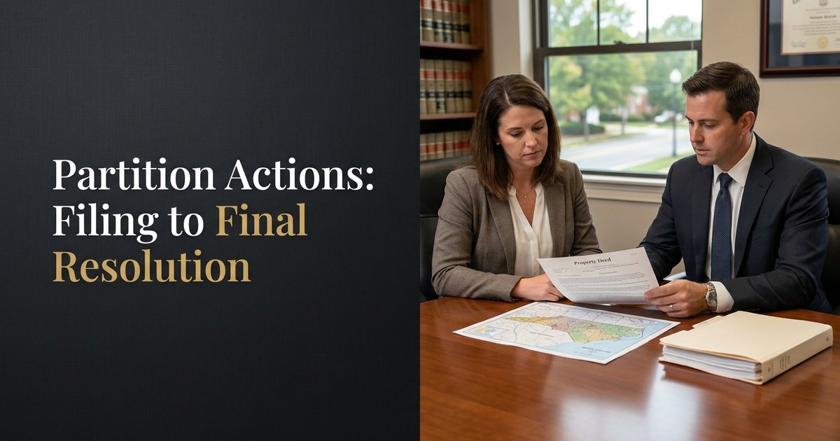 How long does a typical partition case take from filing to resolution? NC