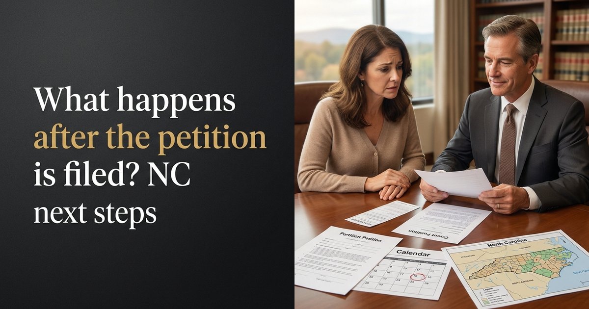 What happens after the petition is filed, and what are the next steps I should expect? NC