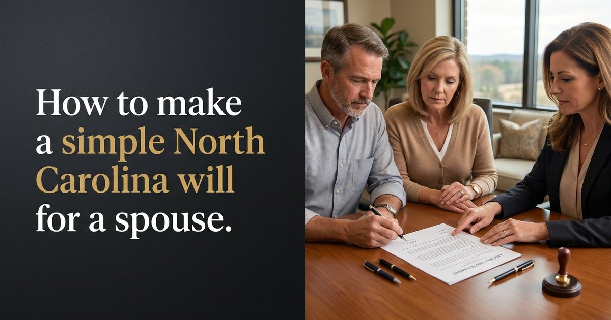 How do I make a simple will that leaves everything to my spouse? NC
