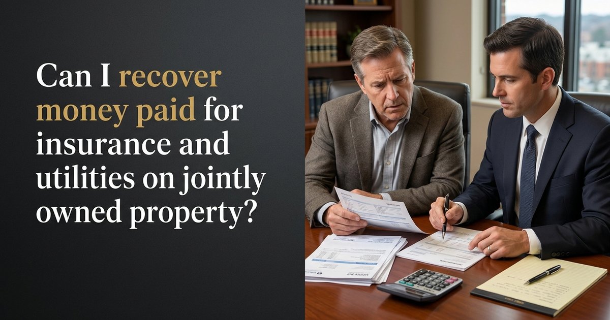 Can I recover money I paid for insurance and utilities on jointly owned property before it was sold? NC