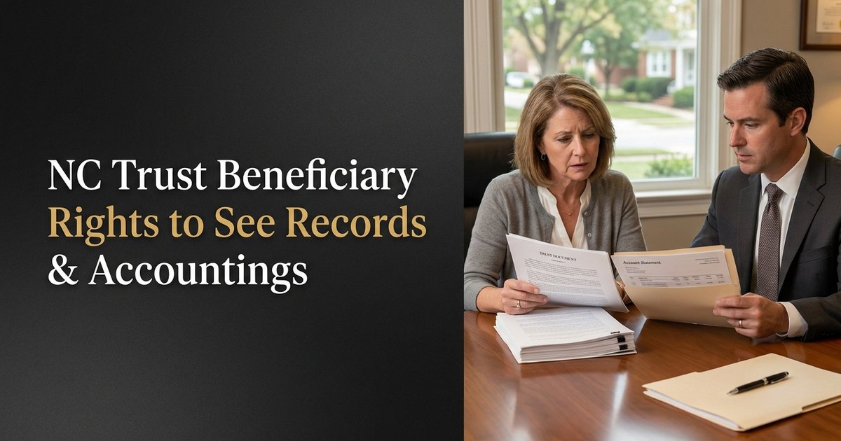What rights do I have as a trust beneficiary to see records, accountings, and proof that trust assets are still there? - NC