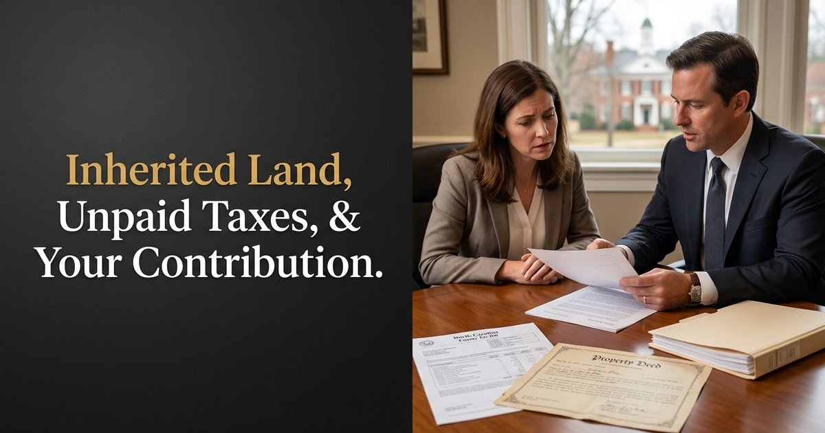 Do I have to pay a share of property taxes for inherited land from before my relative passed away? NC