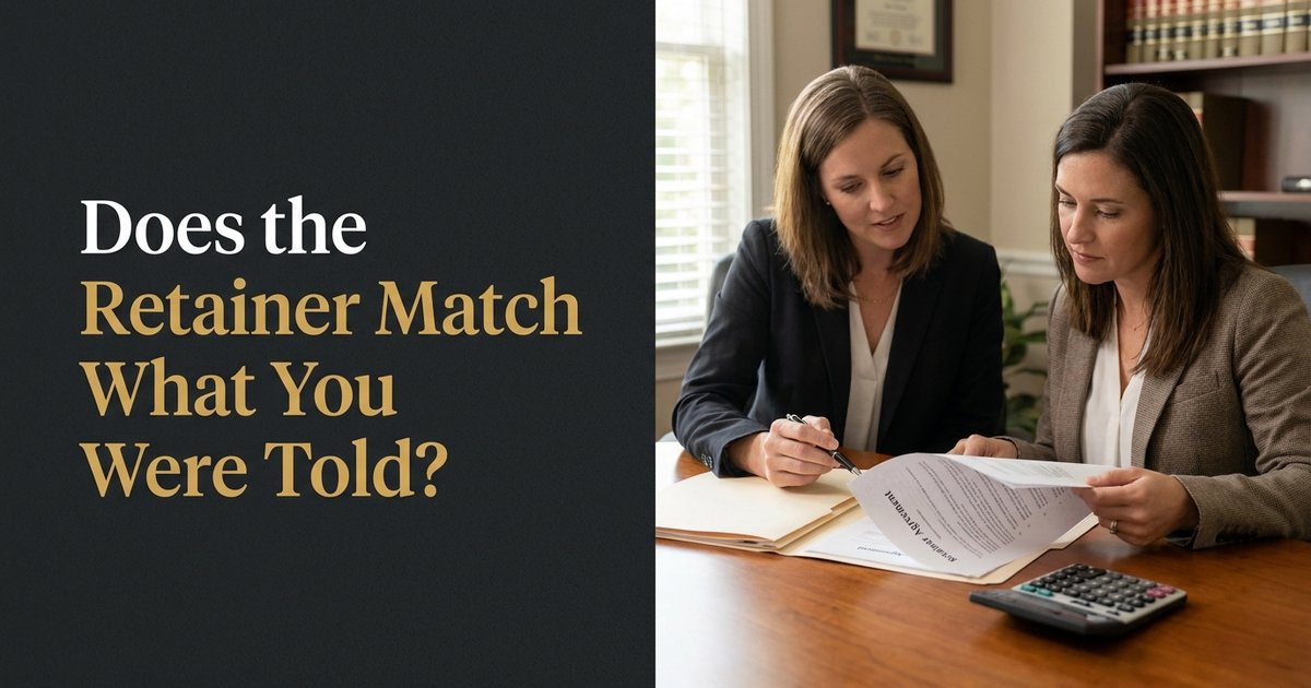 How do I know whether a surplus funds retainer agreement matches what the law firm told me before I sign it? NC