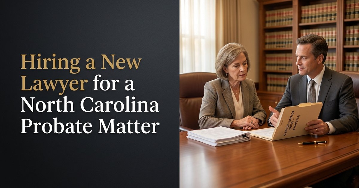 Can I hire a new lawyer if I still need help with a probate matter? NC