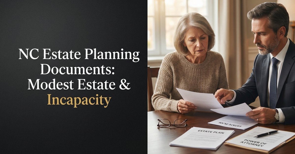 What estate planning documents should my sibling consider for a modest estate? NC