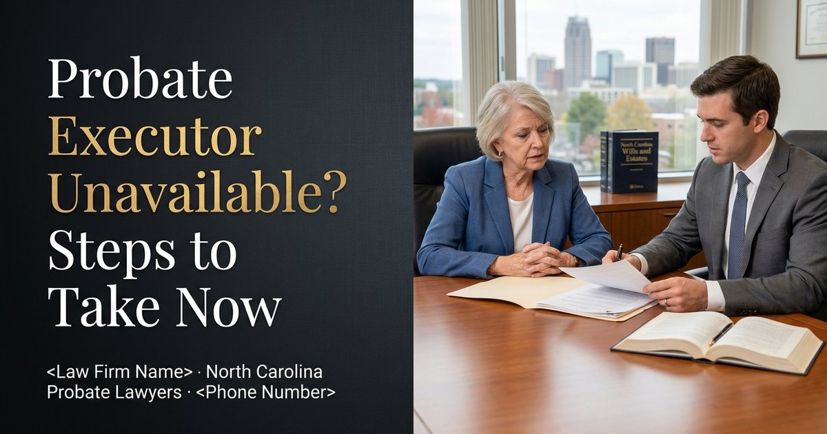 How do I open a probate estate when the person named to handle the will is no longer available? NC