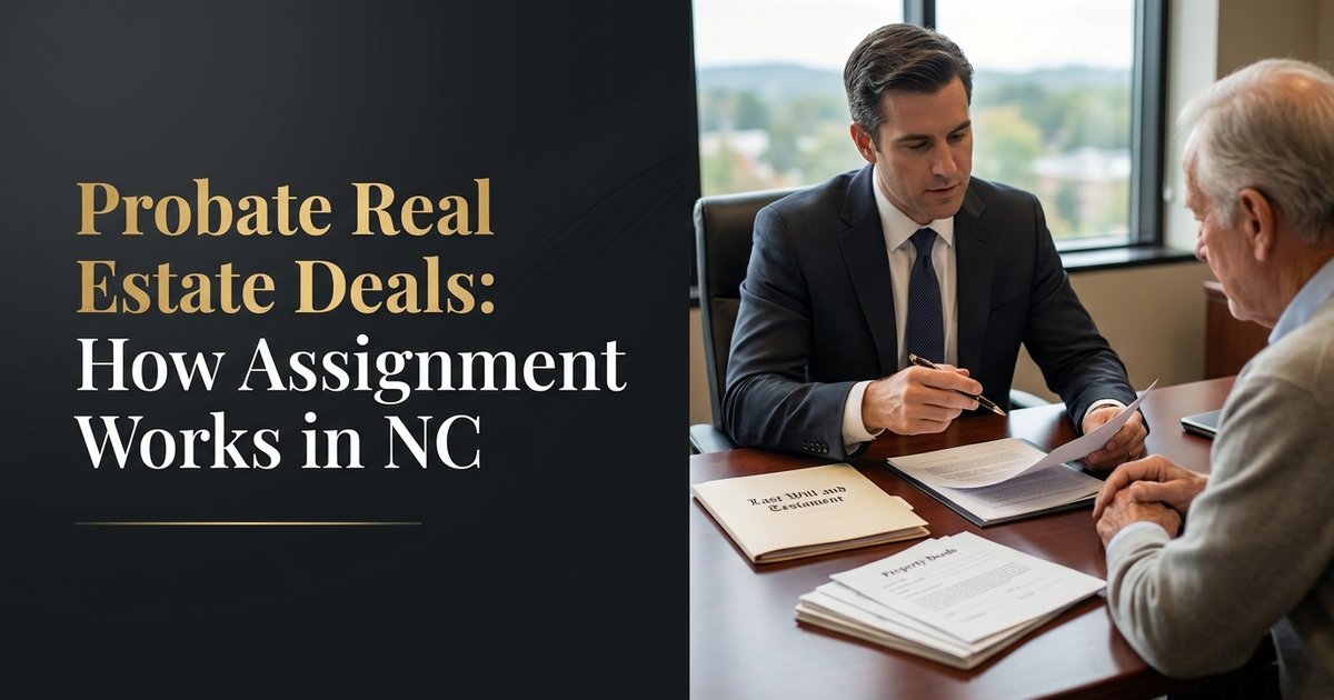 What happens when a real estate deal involves a property that has to go through probate? NC