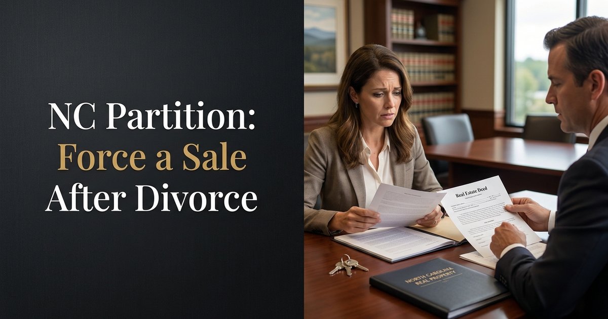 Can I force the sale of a house I still co-own with my ex-spouse? - NC