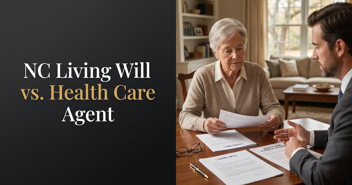 What is the difference between a living will and naming a health care agent? NC