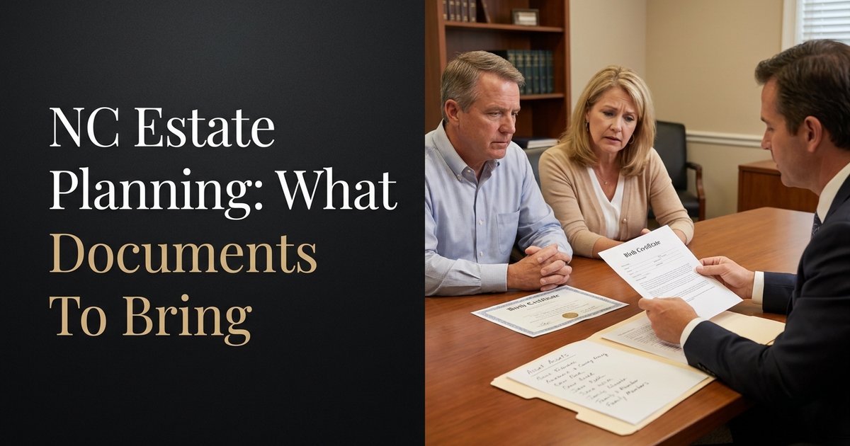 What documents should I gather before an estate planning consultation? NC