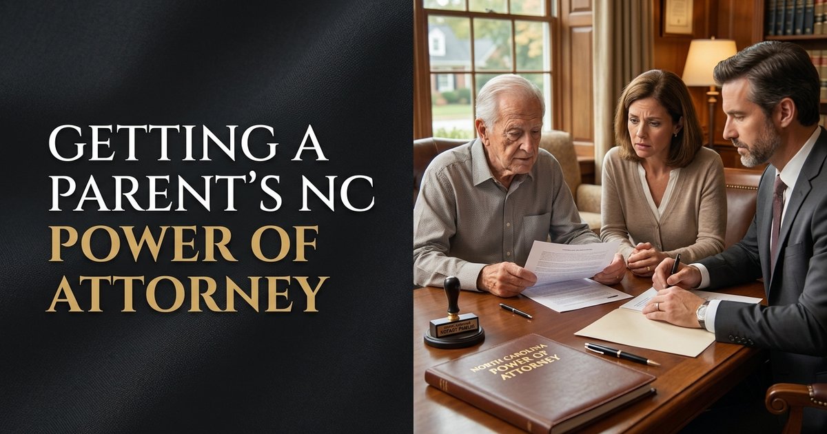 How do I get healthcare and financial power of attorney for my parent? NC
