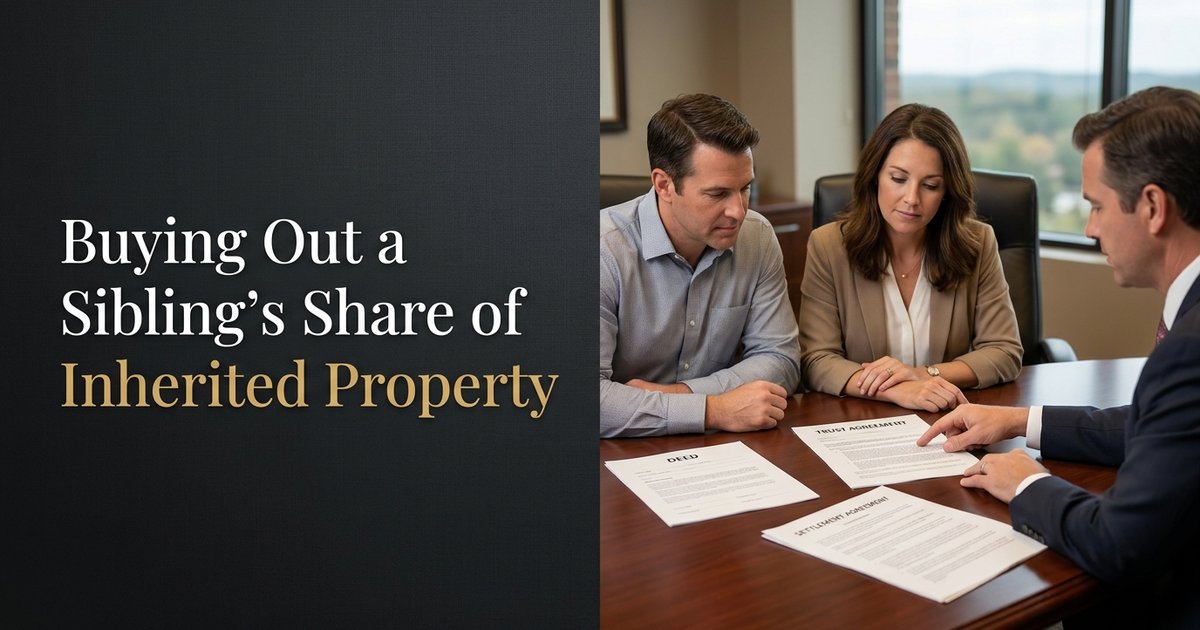 Can I buy out my sibling’s share of inherited property after it is distributed from a trust? NC