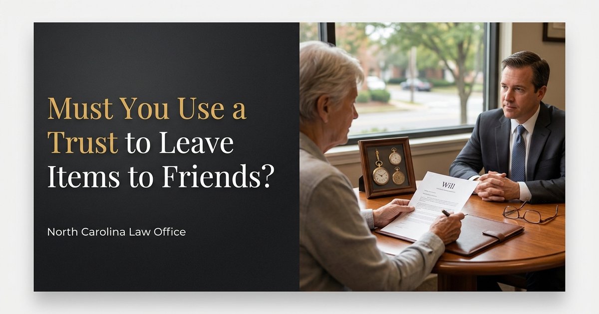 Do I need a revocable trust if I want my belongings to go to friends instead of my only living relative? NC