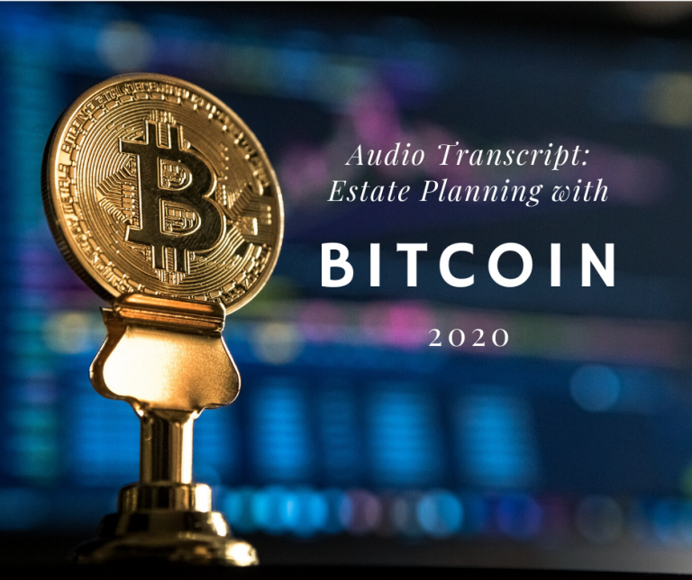 bitcoin estate planning