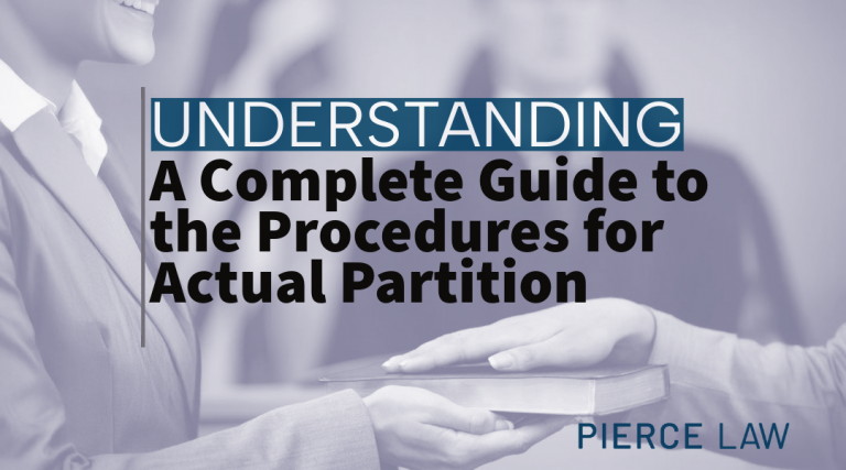 Procedure of Actual Partition