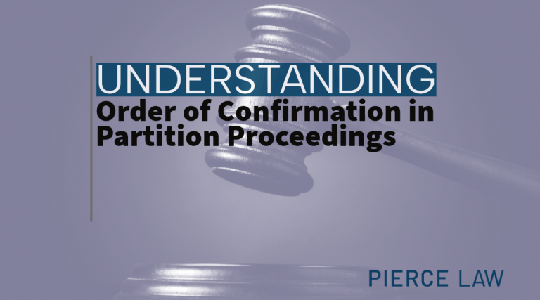 Order of Confirmation partition