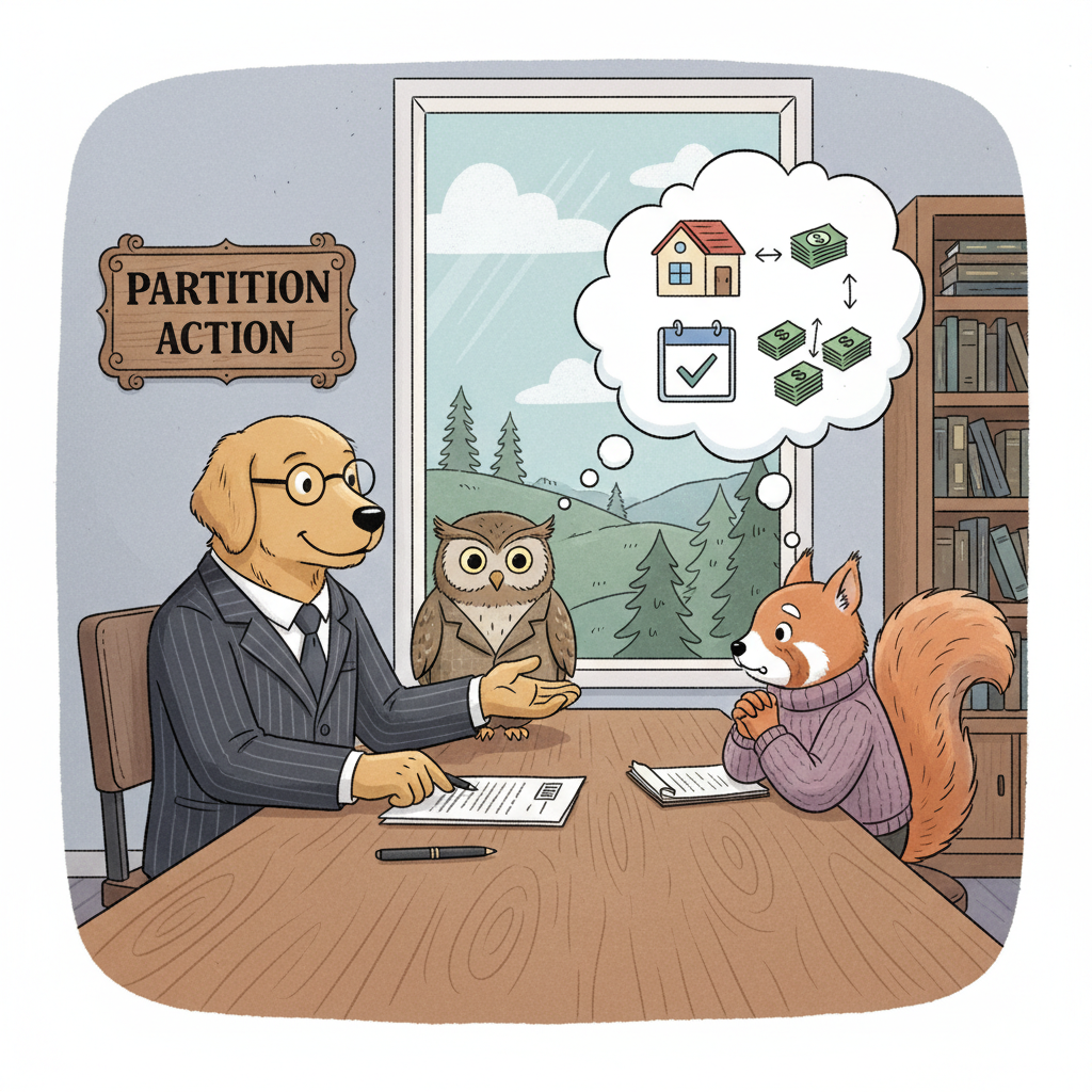 Can I force a sale of the property while a relative still has a life estate?
