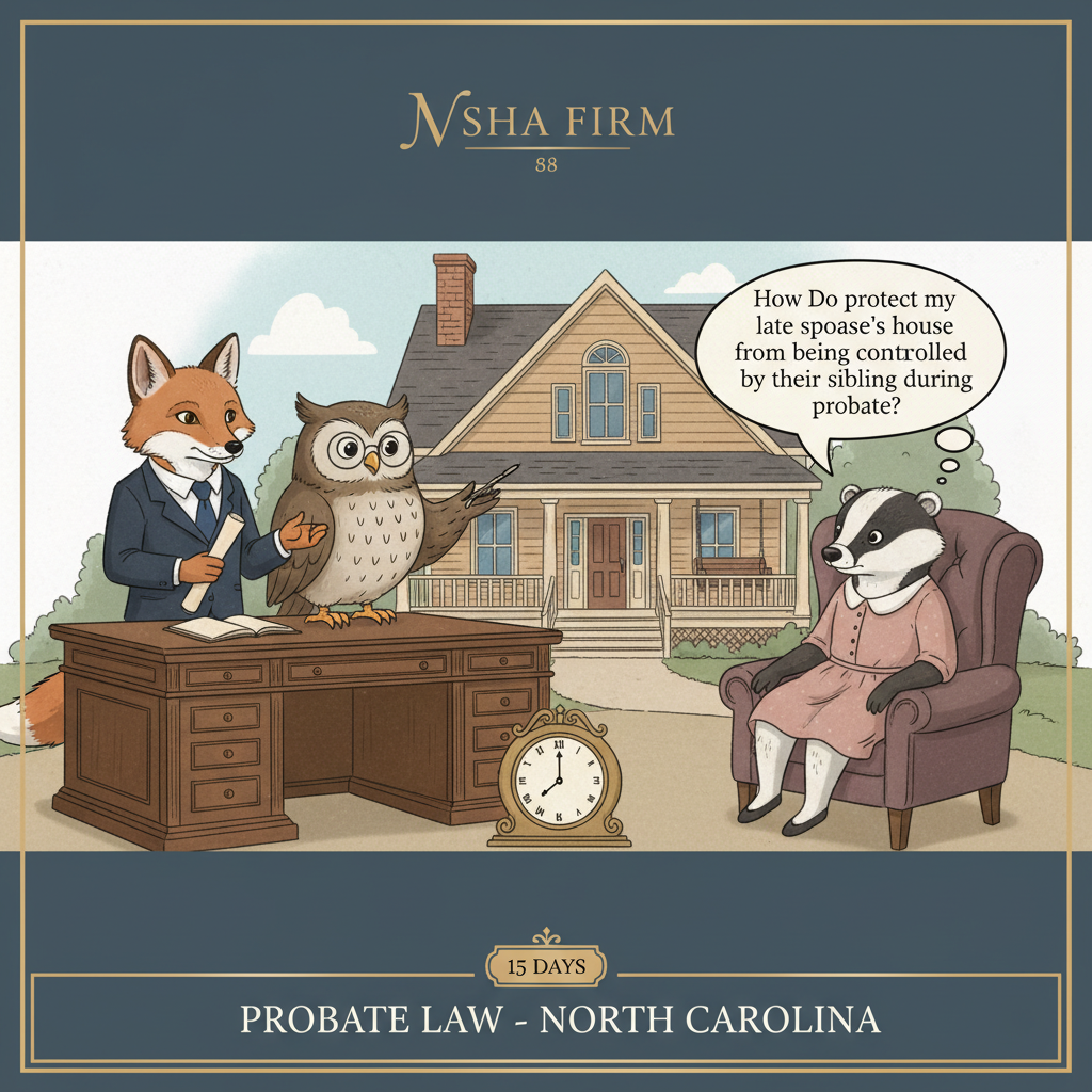How do I protect my late spouse’s house from being controlled by their sibling during probate?: