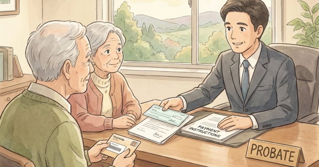 How do I document and mail payment from an estate so the creditor applies it correctly and issues a release? NC