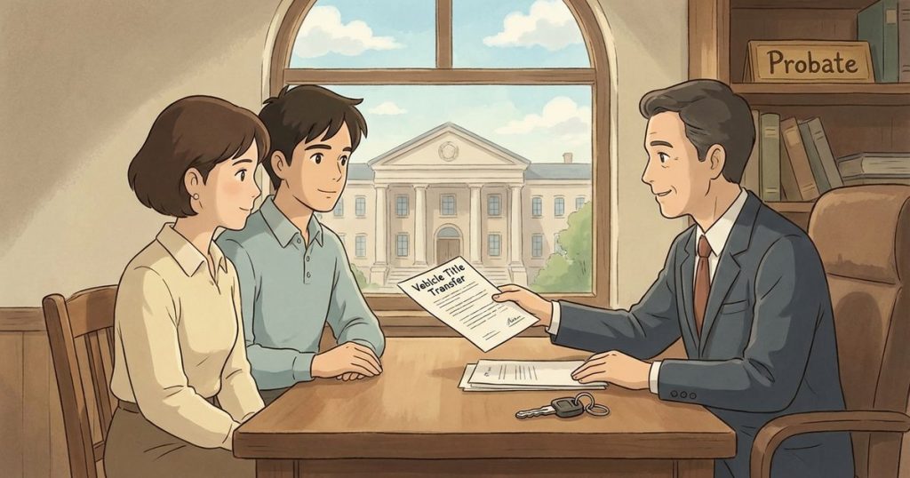 Do I need to provide proof of the title transfer to the court, and what counts as proof? NC