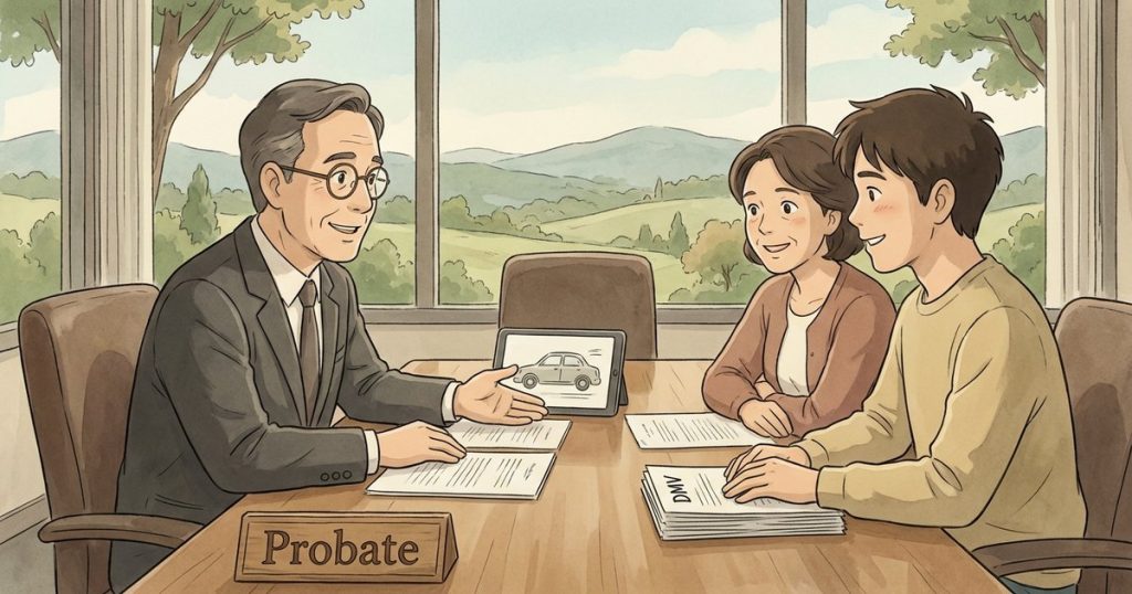 Do I need the original title to handle a vehicle during an estate administration? nc