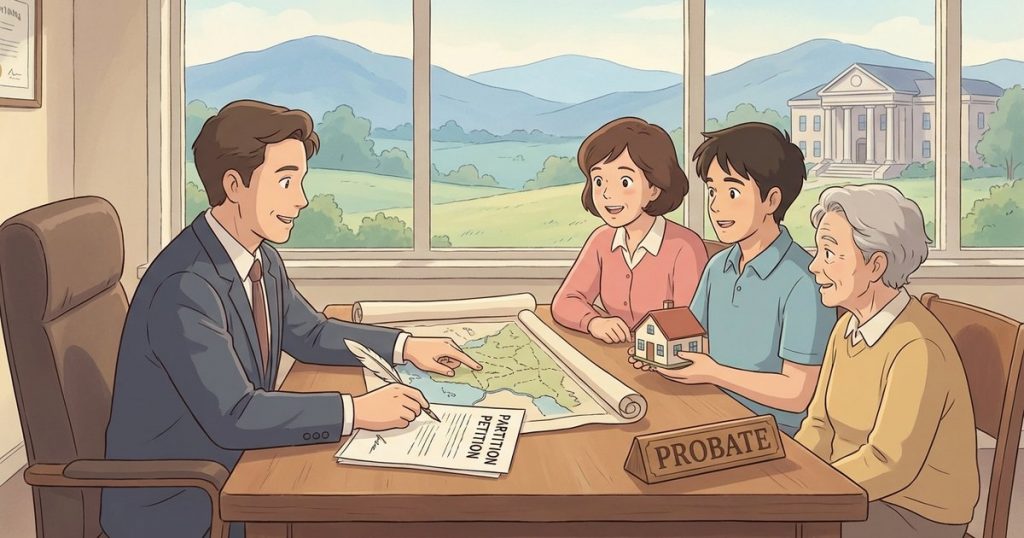 What happens if some family members want to sell the entire property but others only want a part? NC