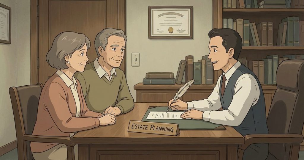 How do we set up an estate plan where everything goes to my spouse first, and if we both pass, it goes to my sibling or my sibling’s children? NC