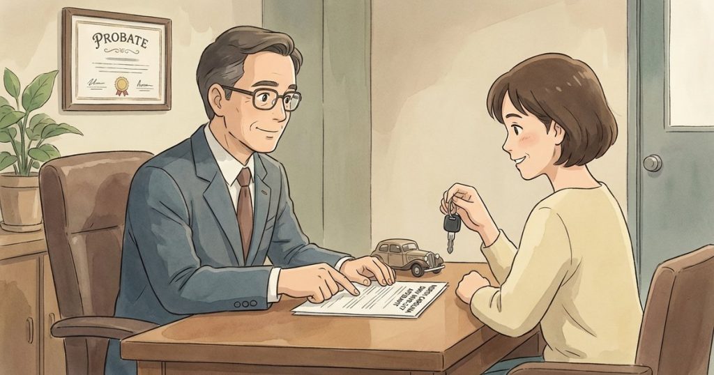 Do I need to open probate, or is there a simplified smallestate option just to retitle a vehicle? nc