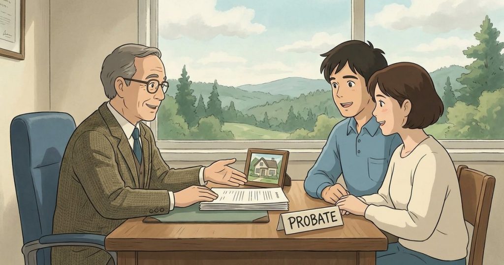 If a will left my deceased family member a share of home-sale proceeds, who receives that share now and how is it claimed through their estate? nc