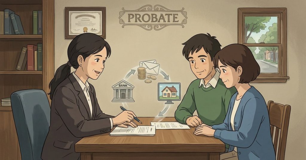 What happens to automatic payments and direct deposits on the account after death, and how do I stop or redirect them? nc